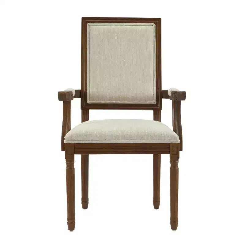 Christopher Knight Home Louis Chaise de salle à manger traditionnelle en hévéa rembourrée (Lot de 2)