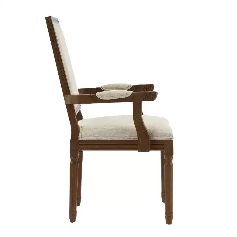 Christopher Knight Home Louis Chaise de salle à manger traditionnelle en hévéa rembourrée (Lot de 2)