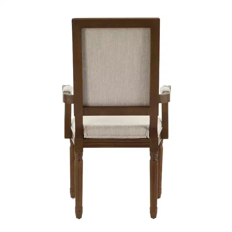 Christopher Knight Home Louis Chaise de salle à manger traditionnelle en hévéa rembourrée (Lot de 2)