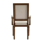 Christopher Knight Home Louis Chaise de salle à manger traditionnelle en hévéa rembourrée (Lot de 2)