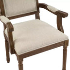 Christopher Knight Home Louis Chaise de salle à manger traditionnelle en hévéa rembourrée (Lot de 2)