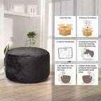 Fauteuil poire géant de 120 cm avec mousse à mémoire de forme haute résilience, revêtement en velours hollandais doux, canapé paresseux rembourré de mousse douce pour enfants et adultes