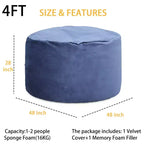 Fauteuil poire géant de 120 cm avec mousse à mémoire de forme haute résilience, revêtement en velours hollandais doux, canapé paresseux rembourré de mousse douce pour enfants et adultes