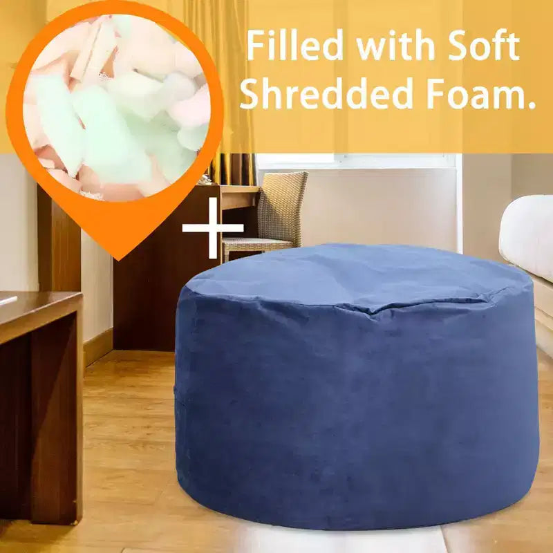 Fauteuil poire géant de 120 cm avec mousse à mémoire de forme haute résilience, revêtement en velours hollandais doux, canapé paresseux rembourré de mousse douce pour enfants et adultes