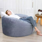 Fauteuil poire géant de 120 cm avec mousse à mémoire de forme haute résilience, revêtement en velours hollandais doux, canapé paresseux rembourré de mousse douce pour enfants et adultes