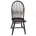 HomeRoots Black Wood Windsor Back Dining Side Chair