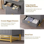 Commode Zstar à cinq tiroirs avec pieds en métal