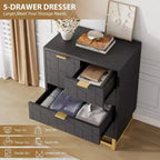 Commode Zstar à cinq tiroirs avec pieds en métal