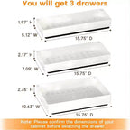 Tiroir de cuisine extensible, étagères de rangement sans perçage ni clouage, organiseur de tiroir extensible en 3 tailles pour cuisine, garde-manger
