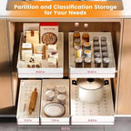 Tiroir de cuisine extensible, étagères de rangement sans perçage ni clouage, organiseur de tiroir extensible en 3 tailles pour cuisine, garde-manger