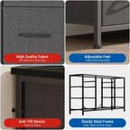 Meuble TV pour téléviseur 55'' avec prise de courant, meuble de rangement, commode avec 10 grands tiroirs