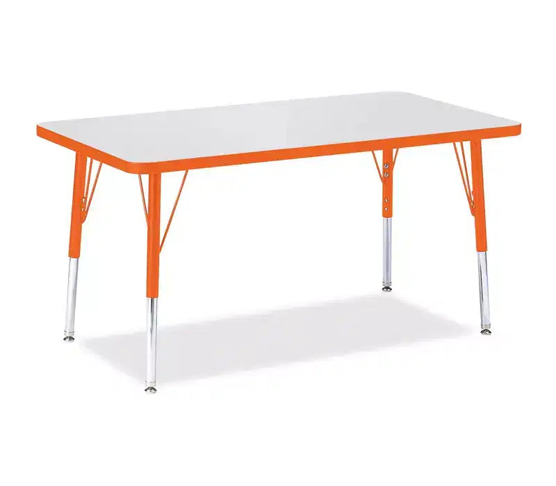 Jonti-Craft Berries Elementary Maple Top/Edge Rectangle Table (24 x 36) in Beige