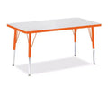 Jonti-Craft Berries Elementary Maple Top/Edge Rectangle Table (24 x 36) in Beige