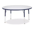 Jonti-Craft Berries Elementary Height Color Edge Round Table 48 x 48 in Blue
