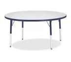 Jonti-Craft Berries Elementary Height Color Edge Round Table 48 x 48 in Blue