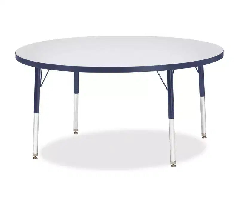 Jonti-Craft Berries Elementary Height Color Edge Round Table 48 x 48 in Blue