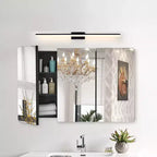 Meuble de salle de bain VEVOR, 64,8 x 101,6 cm, Armoire de toilette avec miroir, Cadre en aluminium, 4 étagères réglables, Noir