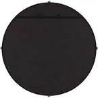Miroir Mural Rond Uttermost Ronson 34 Doré et Noir Mat