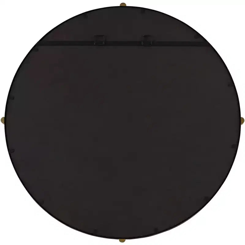 Miroir Mural Rond Uttermost Ronson 34 Doré et Noir Mat