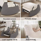 Fauteuil planeur 3 positions Acekool - Fauteuil à bascule pliable avec repose-pieds escamotable