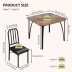 Ensemble table et chaises de salle à manger 3/5 pièces pour 2/4 personnes, petite table de cuisine avec chaises rembourrées, ensemble de 2/4 chaises de table de cuisine, idéal pour la maison