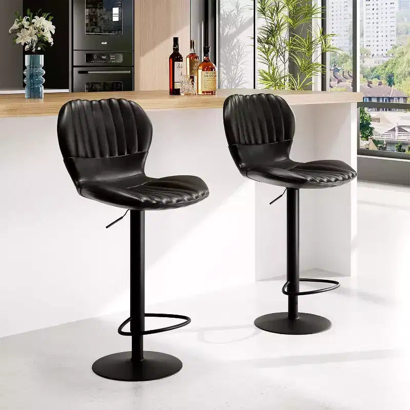 Tabourets de bar pivotants à hauteur de comptoir, Chaises de bar de cuisine avec dossier et accoudoirs, Tabourets de bar de salle à manger pour bar, cuisine, salle à manger