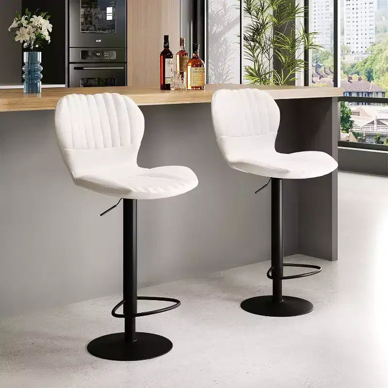 Tabourets de bar pivotants à hauteur de comptoir, Chaises de bar de cuisine avec dossier et accoudoirs, Tabourets de bar de salle à manger pour bar, cuisine, salle à manger