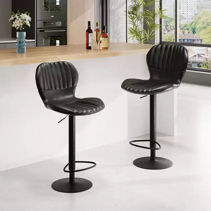 Tabourets de bar pivotants à hauteur de comptoir, Chaises de bar de cuisine avec dossier et accoudoirs, Tabourets de bar de salle à manger pour bar, cuisine, salle à manger