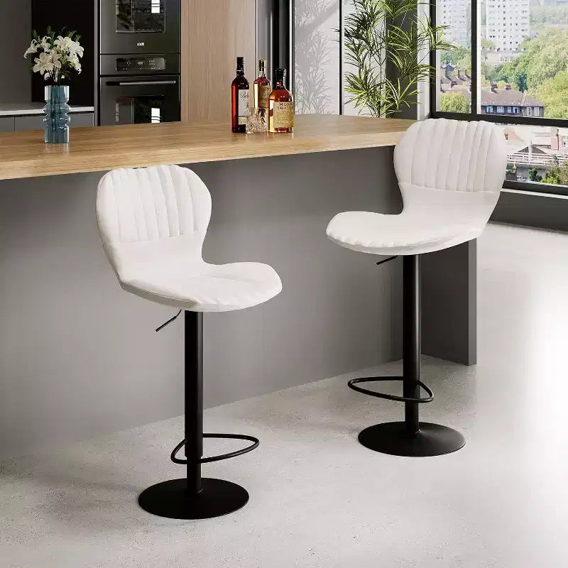 Tabourets de bar pivotants à hauteur de comptoir, Chaises de bar de cuisine avec dossier et accoudoirs, Tabourets de bar de salle à manger pour bar, cuisine, salle à manger