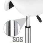 Tabouret de selle réglable en hauteur noir avec roulettes, chaise de salon, utilisation en atelier ou à la maison