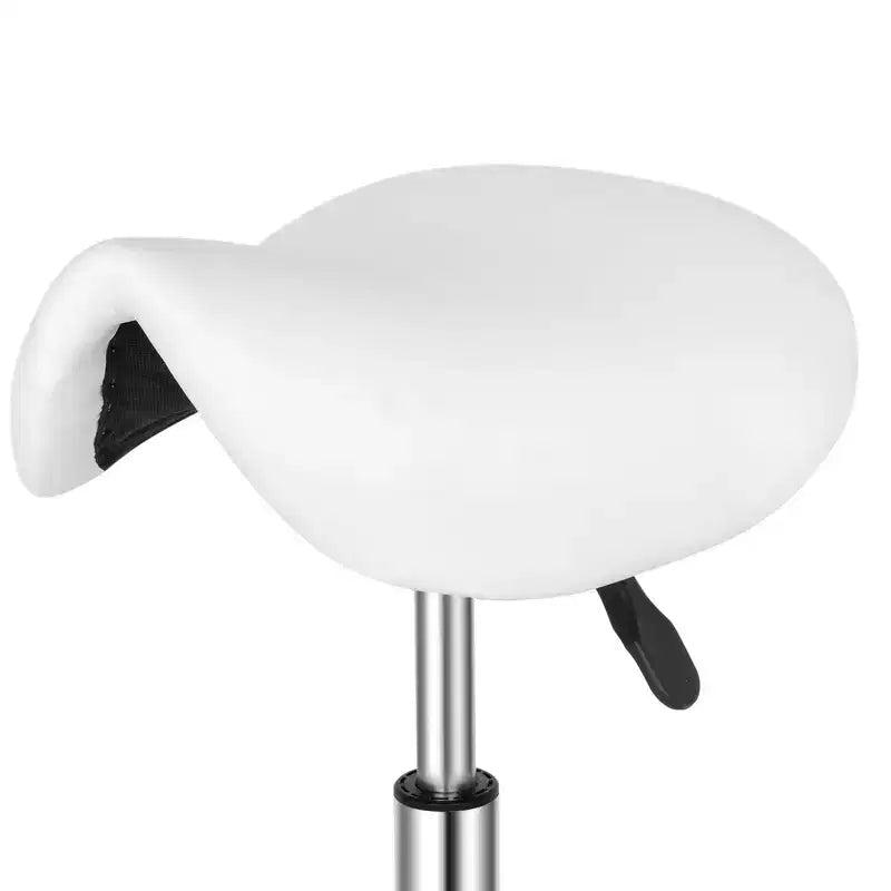 Tabouret de selle réglable en hauteur noir avec roulettes, chaise de salon, utilisation en atelier ou à la maison