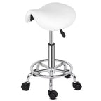 Tabouret de selle réglable en hauteur noir avec roulettes, chaise de salon, utilisation en atelier ou à la maison