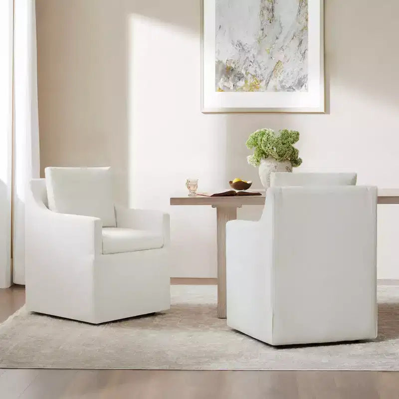 Chaises de salle à manger Spruce&Spring avec roulettes et rangement