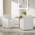 Chaises de salle à manger Spruce&Spring avec roulettes et rangement
