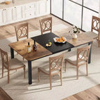 78.7 Inch Long Kitchen Table for 6-8, Large Rectangular Dinner Tables, Industrial Indoor Restaurant Tables with Sturdy Metal Frame(Only Table)
