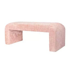 Jofran, banc de style jacquard moderne et luxueux, rembourré et incurvé, petite taille