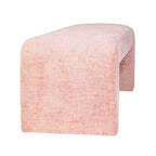 Jofran, banc de style jacquard moderne et luxueux, rembourré et incurvé, petite taille
