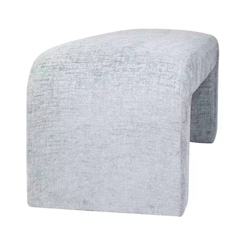 Jofran, banc de style jacquard moderne et luxueux, rembourré et incurvé, petite taille