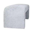 Jofran, banc de style jacquard moderne et luxueux, rembourré et incurvé, petite taille