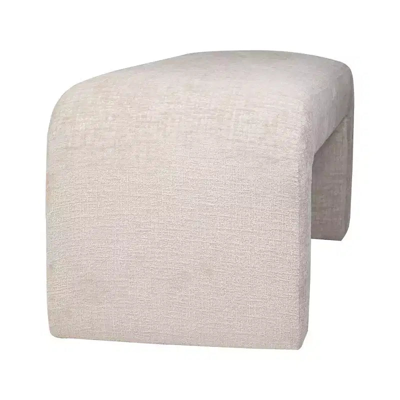 Jofran, banc de style jacquard moderne et luxueux, rembourré et incurvé, petite taille