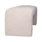 Jofran, banc de style jacquard moderne et luxueux, rembourré et incurvé, petite taille