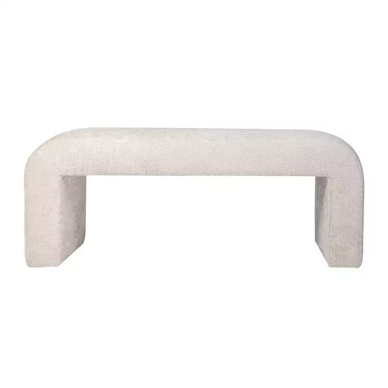 Jofran, banc de style jacquard moderne et luxueux, rembourré et incurvé, petite taille