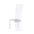 Chintaly Imports, Chaises de salle à manger contemporaines en acrylique à dossier haut – Lot de 2