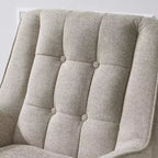 Fauteuil d'appoint confortable en tissu Art Leon avec accoudoirs et dossier capitonné