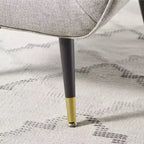 Fauteuil d'appoint confortable en tissu Art Leon avec accoudoirs et dossier capitonné