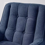 Fauteuil d'appoint confortable en tissu Art Leon avec accoudoirs et dossier capitonné