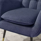 Fauteuil d'appoint confortable en tissu Art Leon avec accoudoirs et dossier capitonné