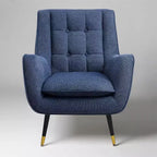 Art Leon Comfortable Fabric Accent Chair with Armrest and Button-tufted Back