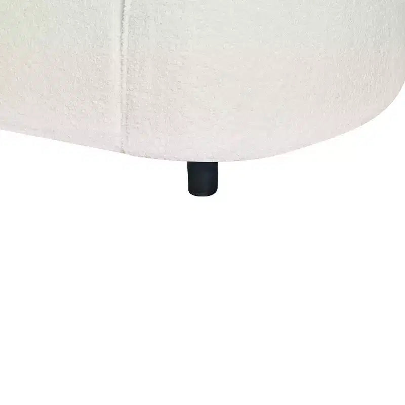 Canapé d'angle incurvé en U de 264 cm, avec revêtement bouclé de qualité supérieure et design sculptural de luxe à quatre places pour un salon spacieux.