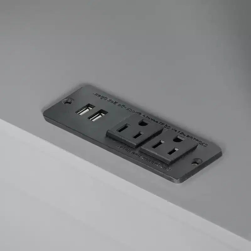 Lits superposés jumeaux séparables avec bureau et tiroirs, cadre de lit superposé en bois en forme de L avec ports USB et lumière LED pour enfants et adolescents